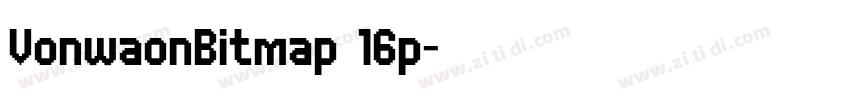 VonwaonBitmap 16p字体转换